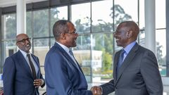 IMF Deputy Director Nigel Clarke and President William Ruto