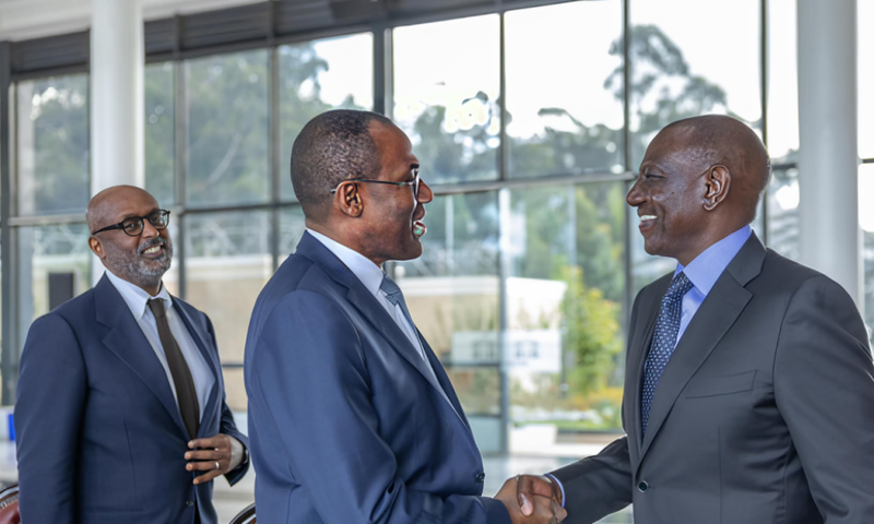 IMF Deputy Director Nigel Clarke and President William Ruto
