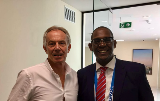 Former British Prime Minister Tony Blair and former State House Chief of Staff Nzioka Waita