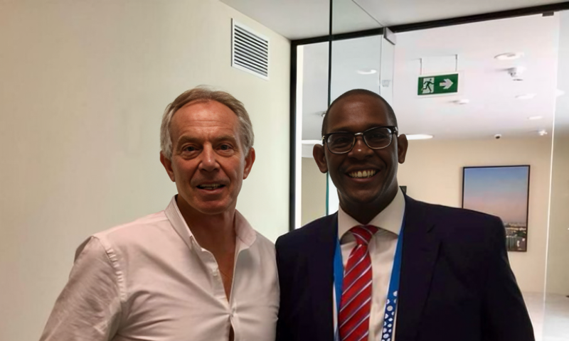 Former British Prime Minister Tony Blair and former State House Chief of Staff Nzioka Waita