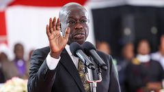 Former Deputy President Rigathi Gachagua speaking during a past church service