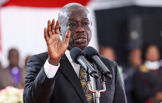 Former Deputy President Rigathi Gachagua speaking during a past church service