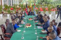 Nigel Clarke with the team from IMF in talks with President William Ruto and other government officials during his visit to Kenya