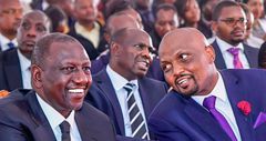 President William Ruto with his economic advisor Moses Kuria during a past event
