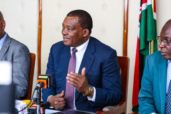 Public Service Cabinet Secretary Justin Muturi