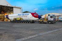A decommissioned Boeing 737 plane donated by Kenya Airways to  Mangu High School on Sunday, January 12, 2025.