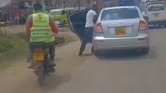 A snippet from a video of Duke Maingi’s arrest in Rongai which went viral.