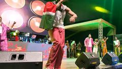 Chris Martin performing at Uhuru Gardens