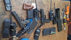 File image of a cache of weapons seized by the police from a criminal gang in Kenya