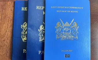 A photo of Kenyan passports