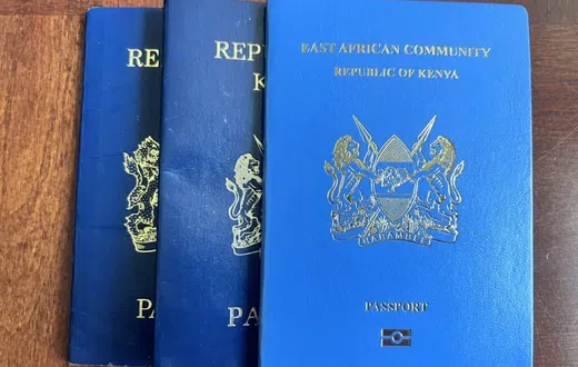 A photo of Kenyan passports