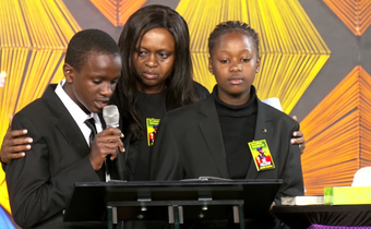 The late MC Fullstop's children Andy, Michael and Sheba