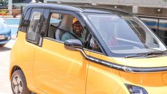 File image of President William Ruto driving an electric vehicle