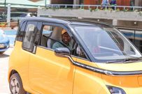File image of President William Ruto driving an electric vehicle