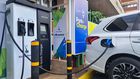 File image of an electric vehicle charging station in Kenya