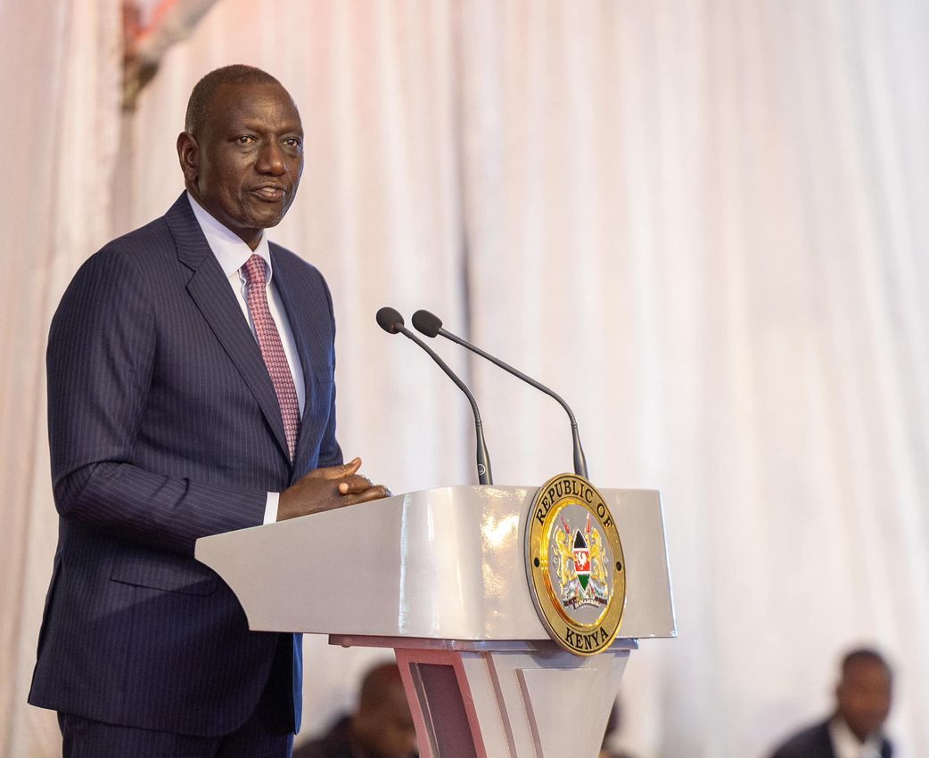 President William Ruto delivering a speech at Kisii State Lodge, Kisii County