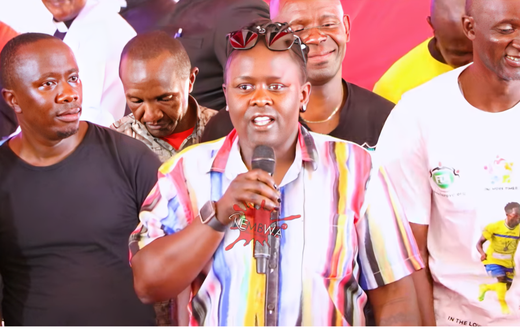 Ezekiel Otuoma's ex-girlfriend at his burial ceremony in Siaya on January 11,  2025