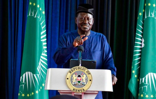 Raila Odinga during the launch of his bid for the African Union Commission Chairmanship candidate at State House, Nairobi on August 27, 2024.