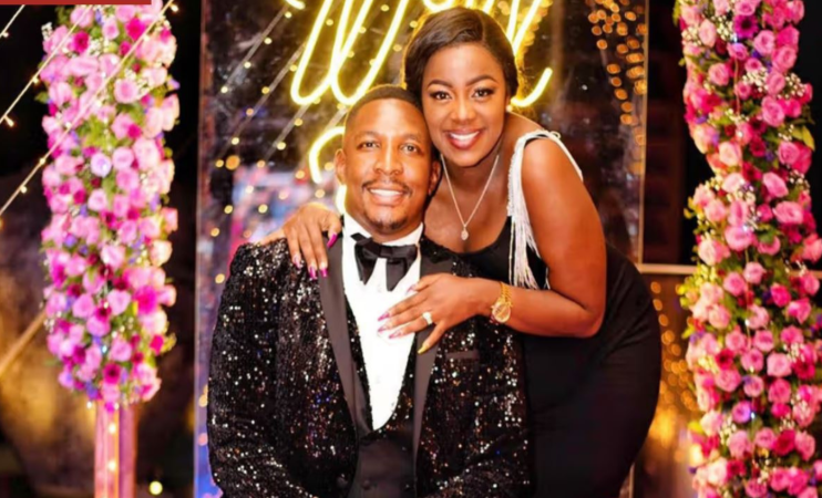 File image of Actor Blessing Lung'aho and actress Jackie Matubia