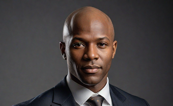 A bald black man