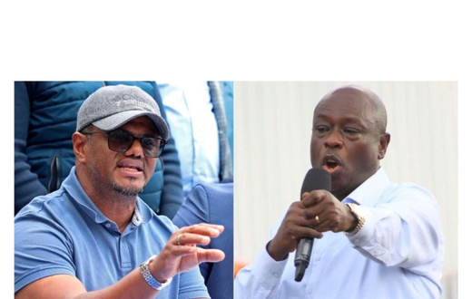 Former DP Rigathi Gachagua and UDA Secretary General Hassan Omar
