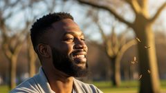 An AI-generated image of a man smiling