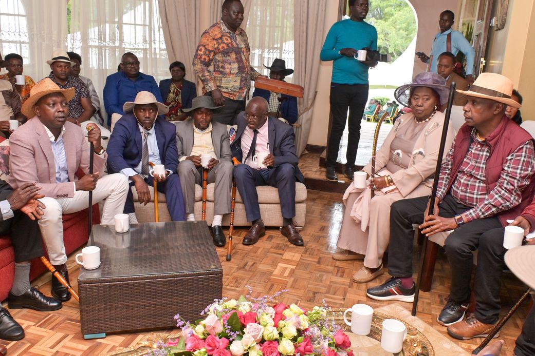 Guests at the engagement ceremony of Trans Nzoia Senator Allan Chasang and his fiancé Channelle Kittony