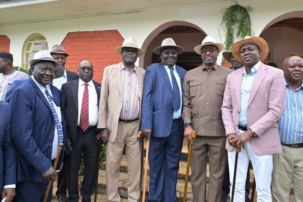 Guests at the engagement ceremony of Trans Nzoia Senator Allan Chasang and his fiancé Channelle Kittony