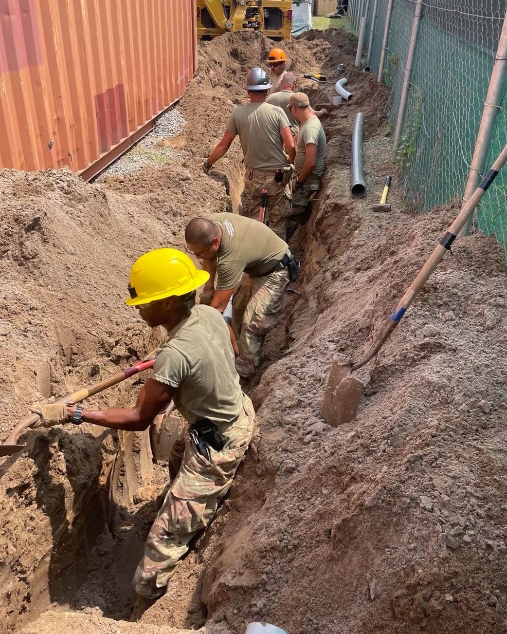 Construction work at Camp Simba near Manda Bay in Lamu