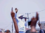 DCP leader and former Deputy President Rigathi Gachagau addressing a rally on Saturday, September 13