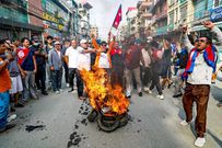 Gen Z protesters in Nepal