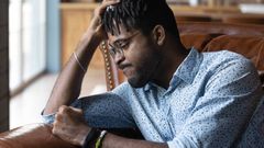 A file image of a sad man