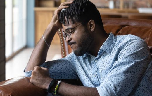 A file image of a sad man