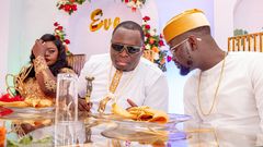 Producer Wuod Fibi and Ohangla star Prince Indah