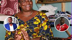 Mildred Wanyama with McDonald Mariga and Victor Wanyama inset