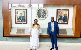 Former Deputy President Rigathi Gachagua and his wife Dorcas in the U.S.