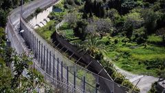 The Spain-Morocco border fence at Ceuta