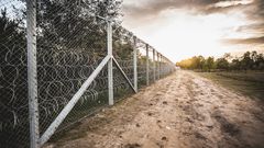 The Hungary-Serbia border fence