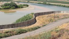 The Turkey-Syria border wall along the Tigris River