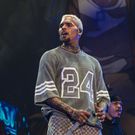 American R&B singer Chris Brown on stage