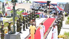 President William Ruto at Kenya Navy’s 60th anniversary celebration at Mtongwe Naval Base in Mombasa