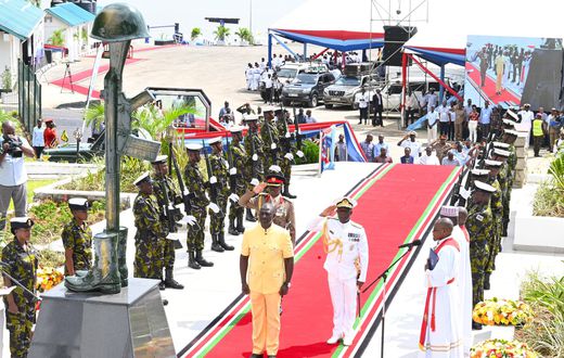 President William Ruto at Kenya Navy’s 60th anniversary celebration at Mtongwe Naval Base in Mombasa