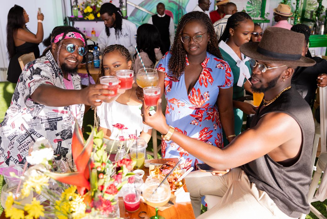 A bartender making cocktails at the Davis Cup polo tournament