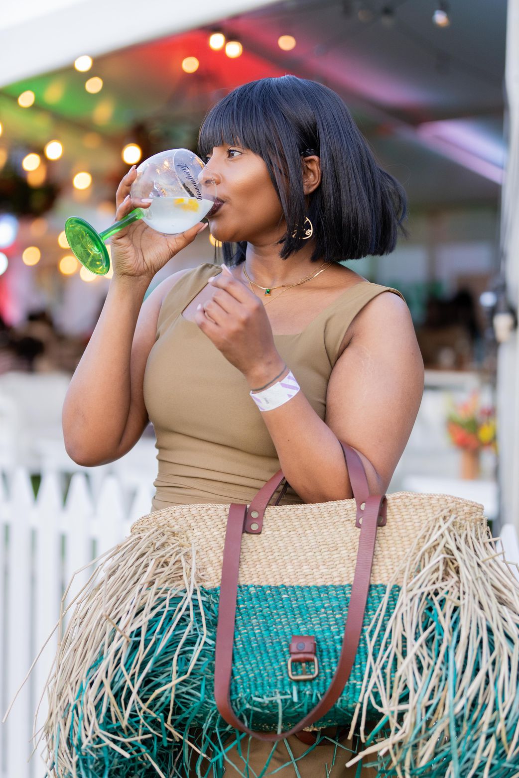 Joy Kendi having fun at the Davis Cup Polo tournament