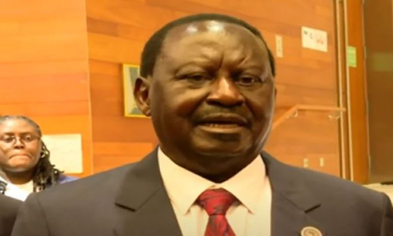 Raila Odinga addresses the press after losing the AUC Chair elections in Addis Ababa, Ethiopia, on February 15, 2025