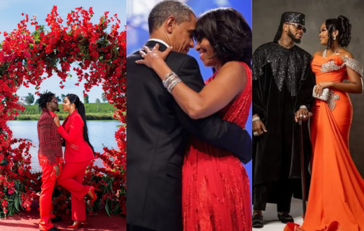 Kevin Bahati with Diana Bahati, Barrack & Michelle Obama and Diamond Platnumz with Zuchu