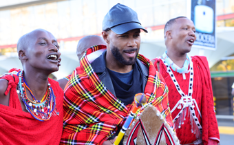 Hollywood star Omari Hardwick, popularly known as ‘Ghost’ who landed in Kenya on March 15, 2025