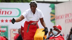 Hilda Baci during her world record attempt for the largest dish of jollof rice