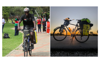 Kenyan cyclist Ben Haggai