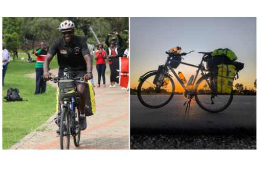 Kenyan cyclist Ben Haggai